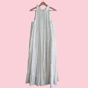 White Sleeveless Midi Dress by Entro Size Large